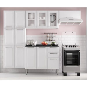 Cozinha Aço Luce c/ Balcão Branco