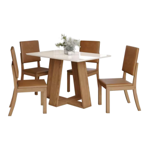 Mesa Lins 1,2 c/ 4 Cadeiras Milla Plus