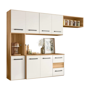 Cozinha Compacta Juliete Freijó/Offwhite