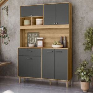 Armário Erva Doce 120 Freijó/Chumbo