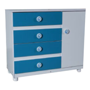 Cômoda Zaqueu - Branco/Azul