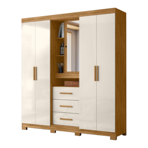 Roupeiro Eldorado Freijó/Offwhite - MOVAL