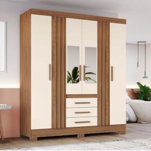 ROUPEIRO B375-127 6P/3G C/ ESPELHO - BRIZ