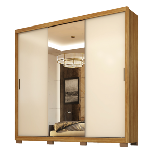 ROUPEIRO DALILA 3P/4G CORRER C/ESPELHO - DEMOBILE