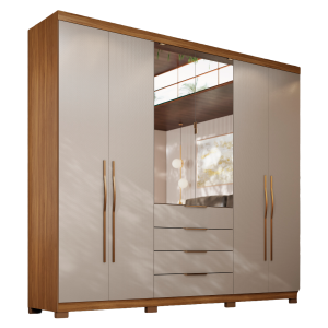 ROUPEIRO GIARDINO 6P/4G C/ESPELHO - DEMOBILE