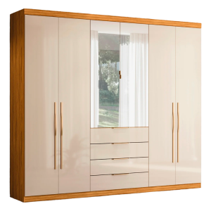 ROUPEIRO GIARDINO 6P/4G C/ESPELHO - DEMOBILE