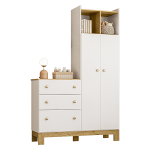 ROUPEIRO COMODA INFANTIL FLORA C/PES - QMOVI
