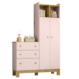 ROUPEIRO COMODA INFANTIL FLORA C/PES - QMOVI