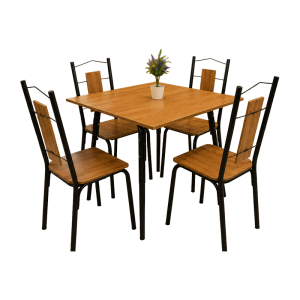CONJ MESA QUADRADA DOHA 4C PETRA 80X80 - TUBFORM